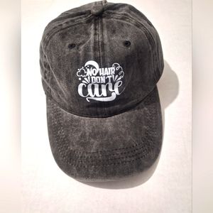 No Hair Don't Care hat- Distressed design - New without tags